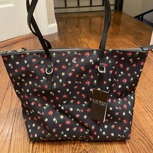 NWT Ralph Lauren Floral Fabric Tote